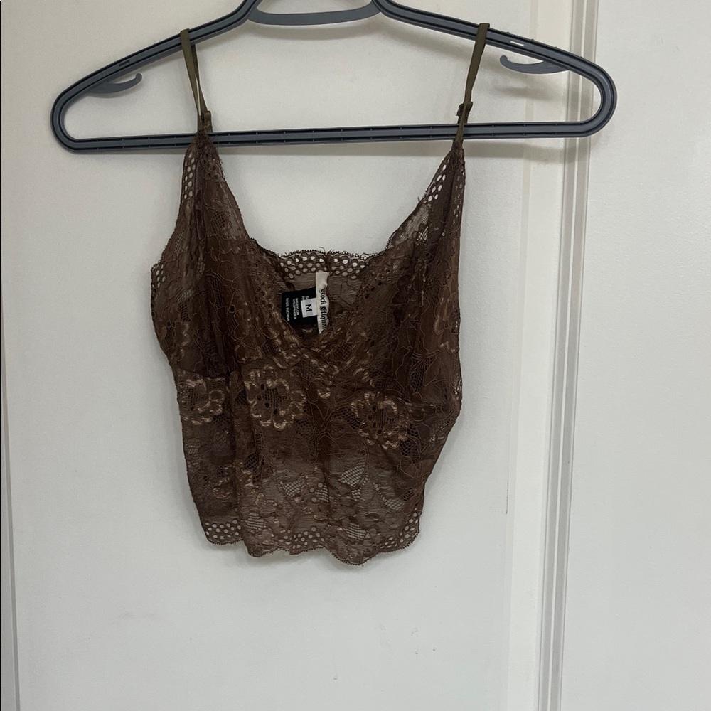 Brown Lace Camisole